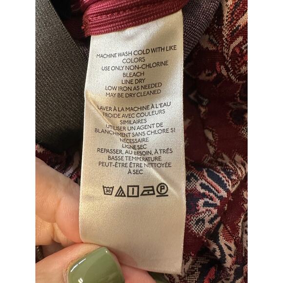 ANTHROPOLOGIE Damask Jacquard Flare Pants Multicolor Size US 14 - Picture 8 of 9